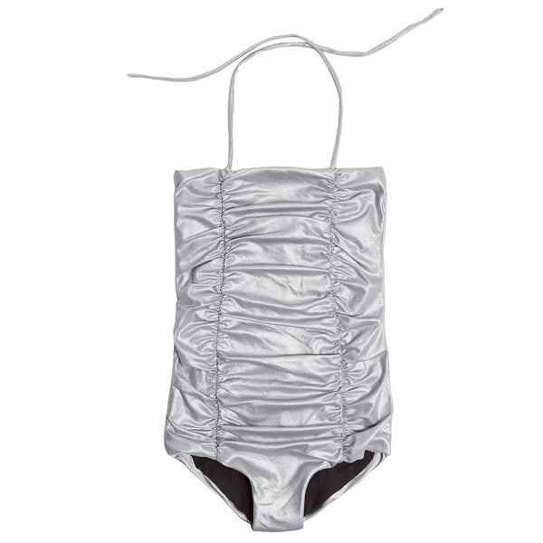 Baby Vintage Bathing Suit, Silver