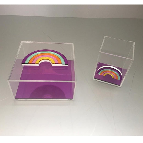 Clear Plexiglass Rainbow - Purple