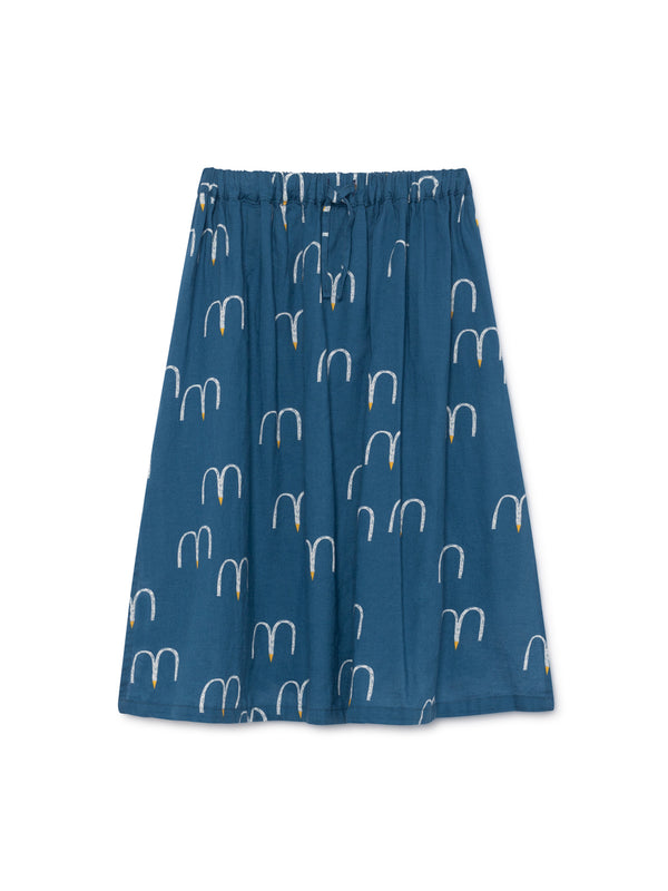 Birds Midi Skirt