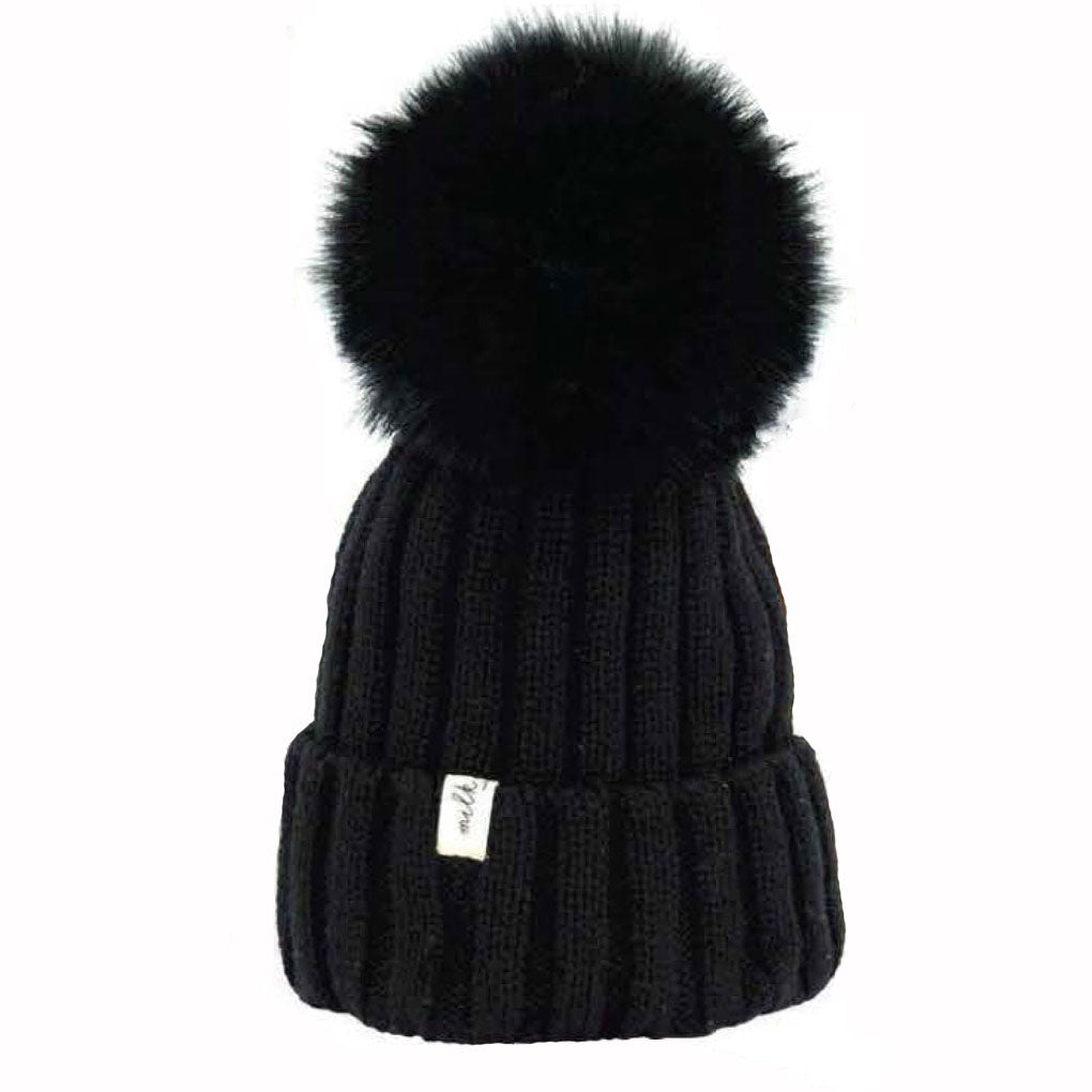 Karla Pom Beanie, Black