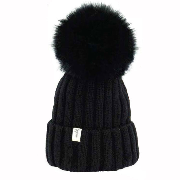 Karla Pom Beanie, Black