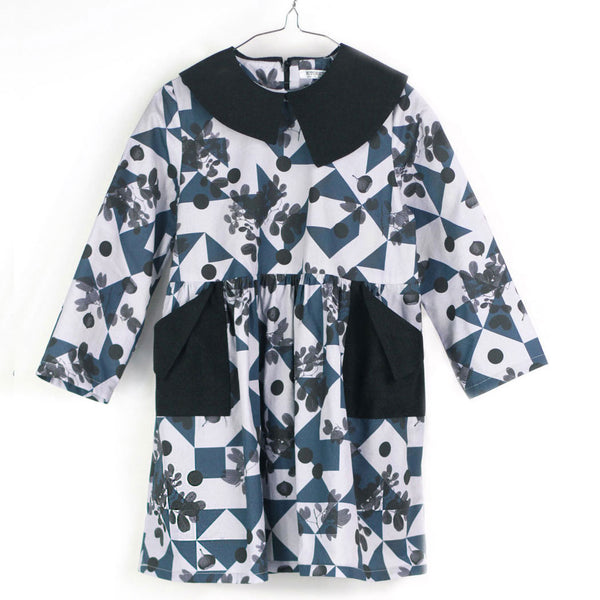 Yumiko Dress, Blue Print
