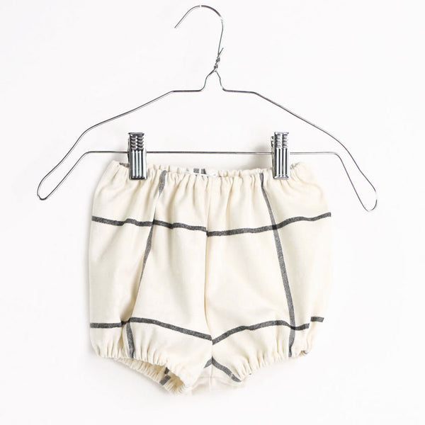 Sevilla Bloomer, White & Black Grid