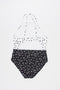 Thin Straps Swimsuit Polka dots white & black