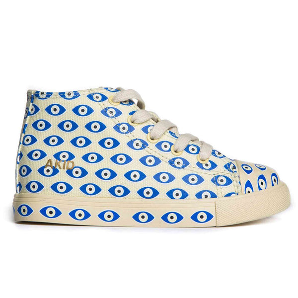 Anthony Hi, Cream evil eye canvas