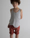 Summer Tank Top, Grey Mel/White