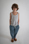 Summer Tank Top, Grey Mel/White