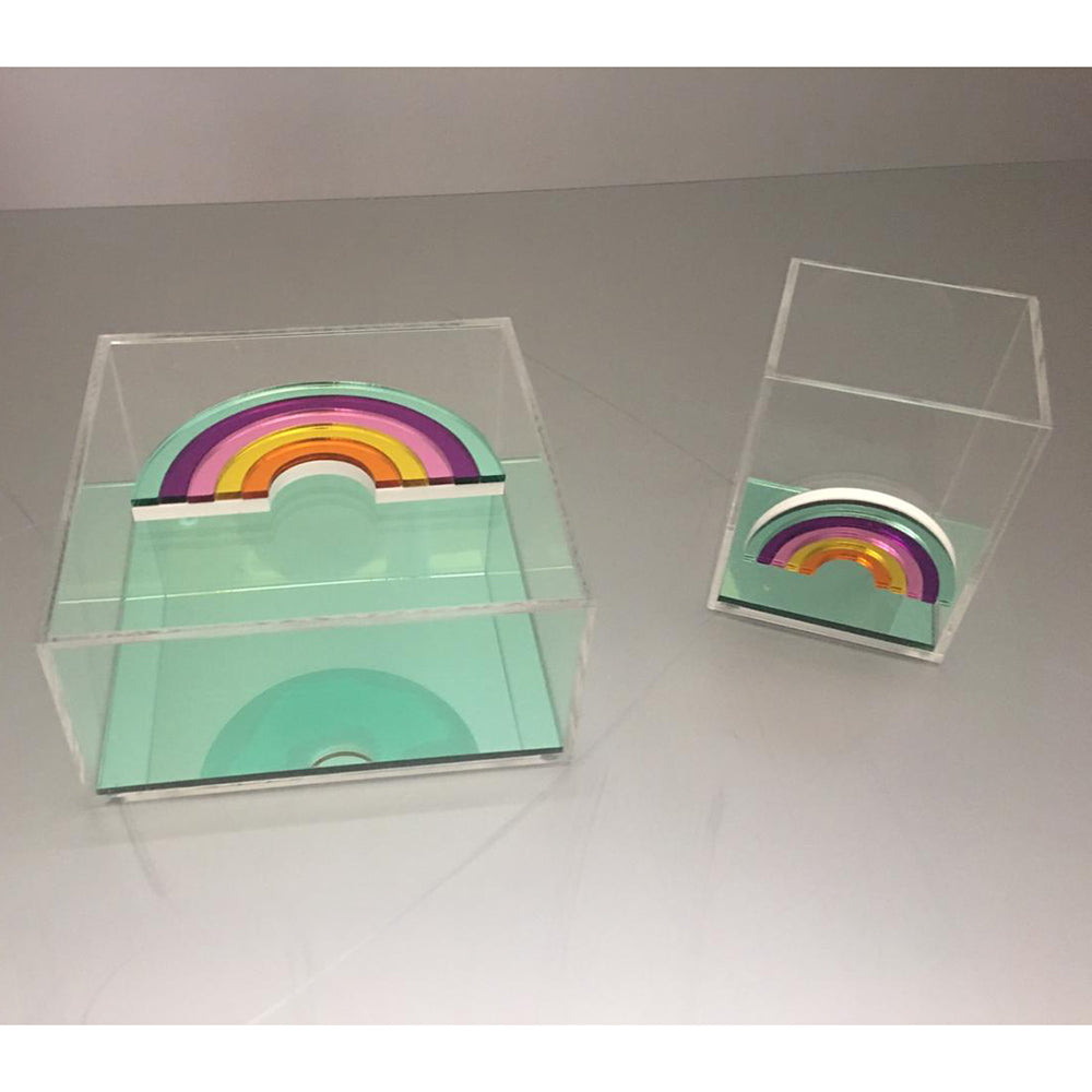 Clear Plexiglass Rainbow - Green