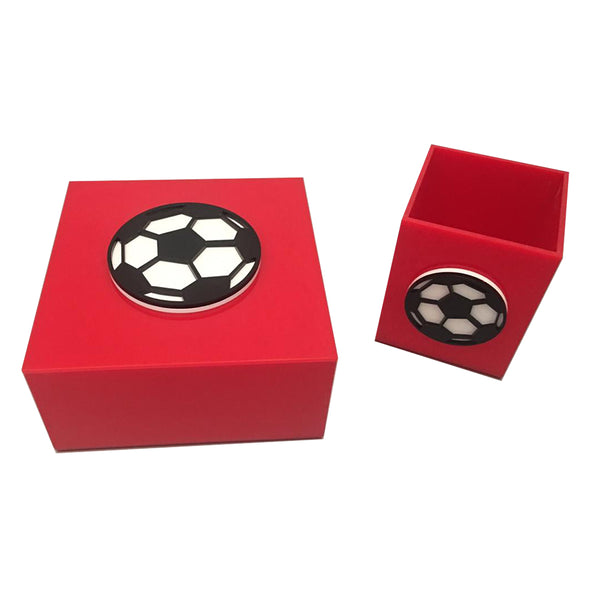 Red Plexiglass Soccer Ball