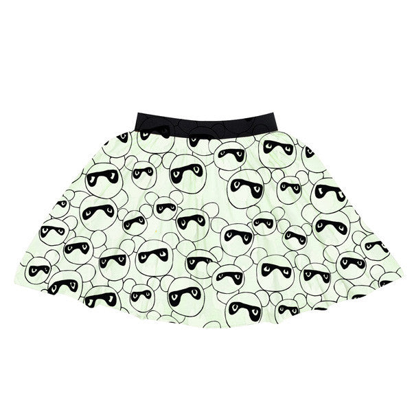 Jersey Skirt, Pale Lime, Masked Bears