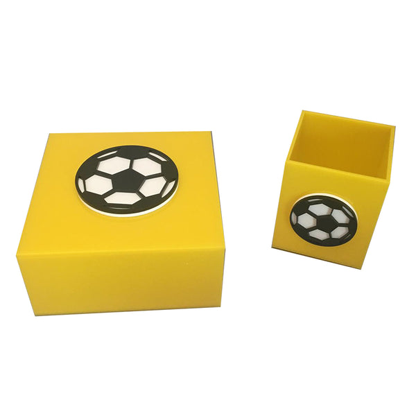 Yellow Plexiglass Soccer Ball